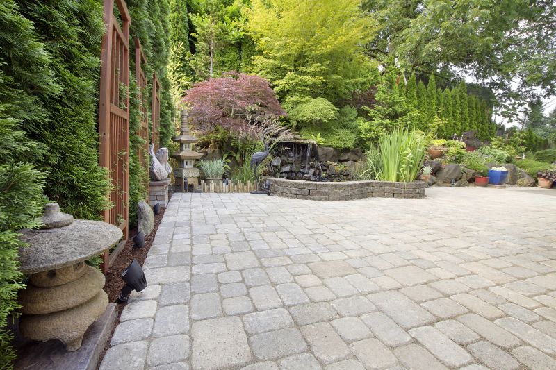 Modern paver patio design
